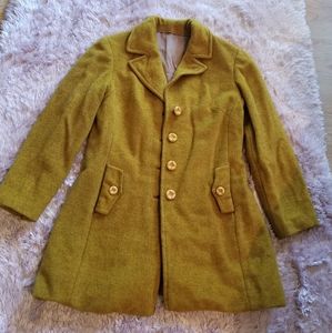Vintage yellow mustard coat small size